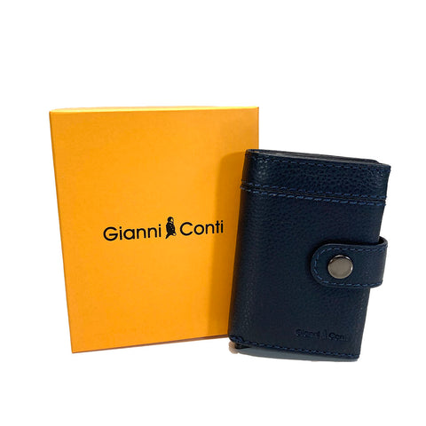 Gianni Conti Leather RFID Pop Up Credit Card Holder - Style: 1817107 - Blue