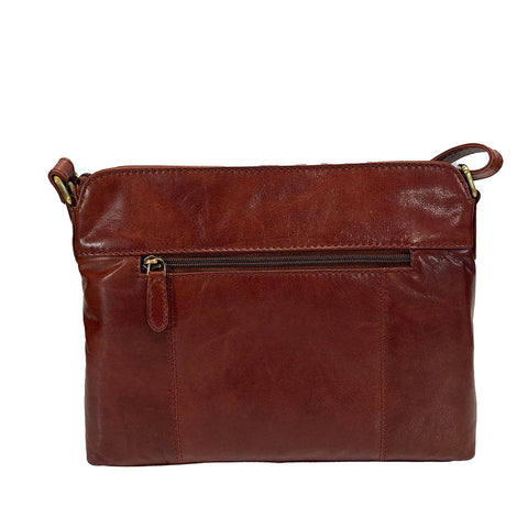 Rowallan Leather Cross Body/ Shoulder Bag - Style: 31-1843 Supatra - Cognac