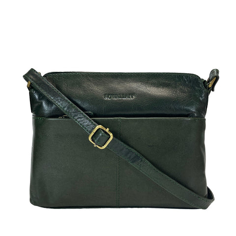 Rowallan Leather Cross Body/ Shoulder Bag - Style: 31-1843 Supatra - Green