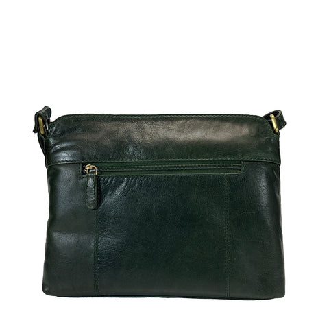 Rowallan Leather Cross Body/ Shoulder Bag - Style: 31-1843 Supatra - Green