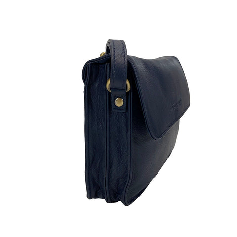 Rowallan Leather Mini Shoulder Bag - Style: 31-279403 Navy