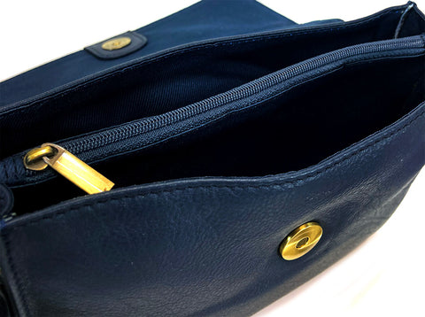 Rowallan Leather Mini Shoulder Bag - Style: 31-279403 Navy