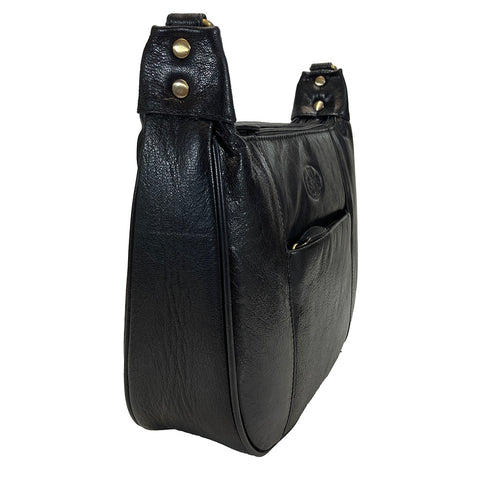 Rowallan Leather Cross Body/ Shoulder Bag - Style: 31-282101 Supatra - Black