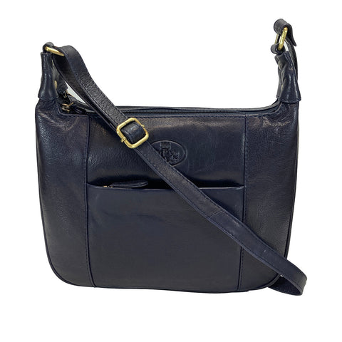 Rowallan Leather Cross Body/ Shoulder Bag - Style: 31-282103 Supatra - Navy