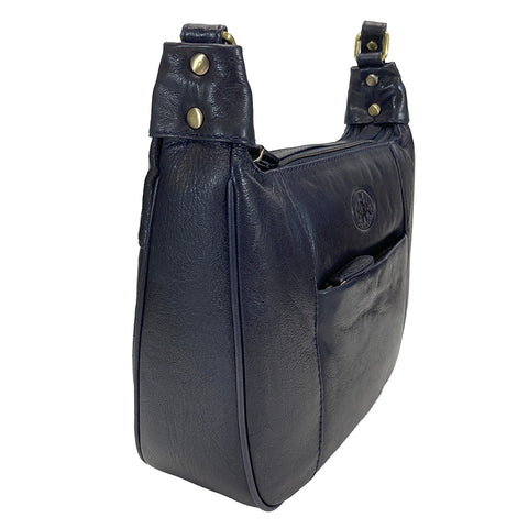 Rowallan Leather Cross Body/ Shoulder Bag - Style: 31-282103 Supatra - Navy