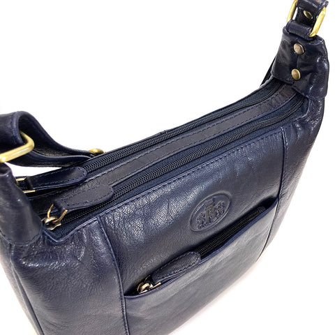 Rowallan Leather Cross Body/ Shoulder Bag - Style: 31-282103 Supatra - Navy