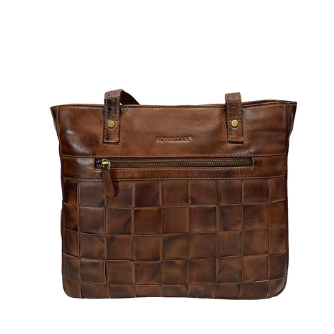 Rowallan Leather Chekhov hopper Tote Bag - Style: 31-2866 Brown