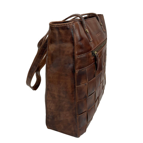 Rowallan Leather Chekhov hopper Tote Bag - Style: 31-2866 Brown