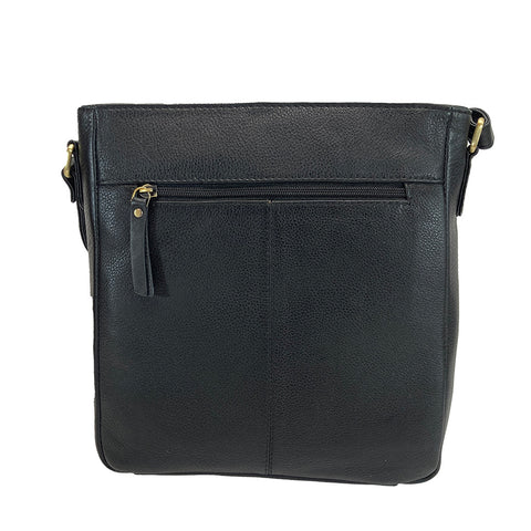 Rowallan Leather Riperton Cross Body / Shoulder Bag - Style: 31-290017 Black/Tan