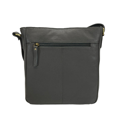 Rowallan Leather Riperton Cross Body / Shoulder Bag - Style: 31-290083 Grey Tan