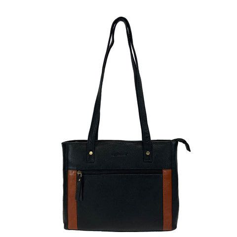 Rowallan Leather Riperton Shoulder Tote Bag - Style: 31-2901/17 Black Tan