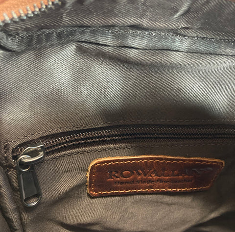 Rowallan Trojan Leather Messenger Cross Body Bag - Style: 31-2909 Cognac