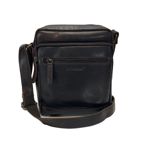 Rowallan Trojan Leather Messenger Cross Body Bag - Style: 31-2910/02 Brown