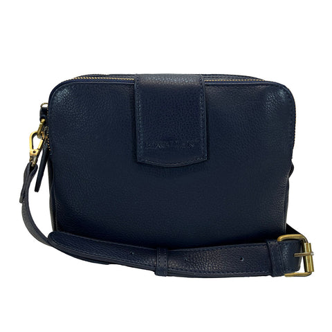 Rowallan Leather Cross Body Bag - Style: 31-295303- Navy