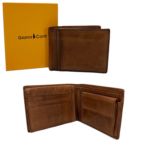 Gianni Conti Leather Wallet - Style: 4067100 - Tan