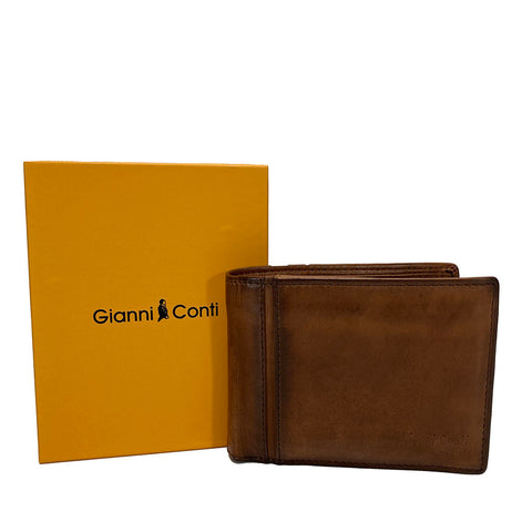 Gianni Conti Leather Wallet - Style: 4067100 - Tan