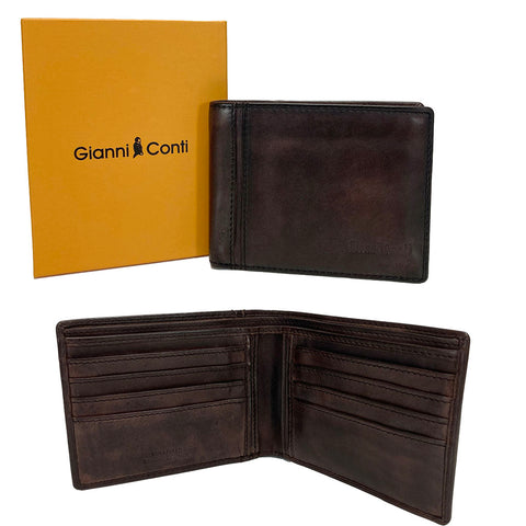 Gianni Conti Leather Wallet - Style: 4067220 - Brown