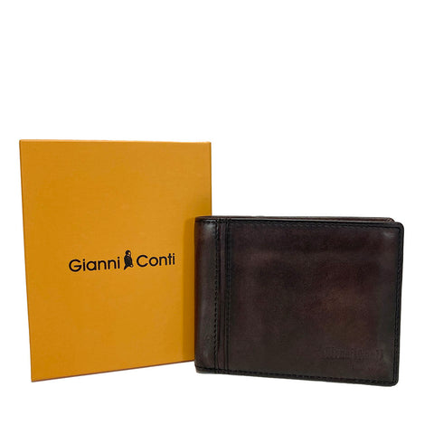 Gianni Conti Leather Wallet - Style: 4067220 - Brown