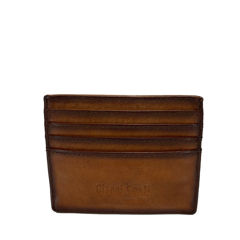 Gianni Conti Leather Credit Card Holder - Style: 4067394 - Tan