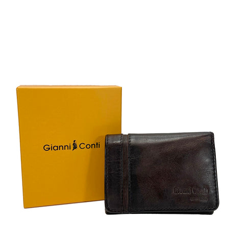 Gianni Conti Leather Tray Purse Wallet - Style: 4068101 - Brown