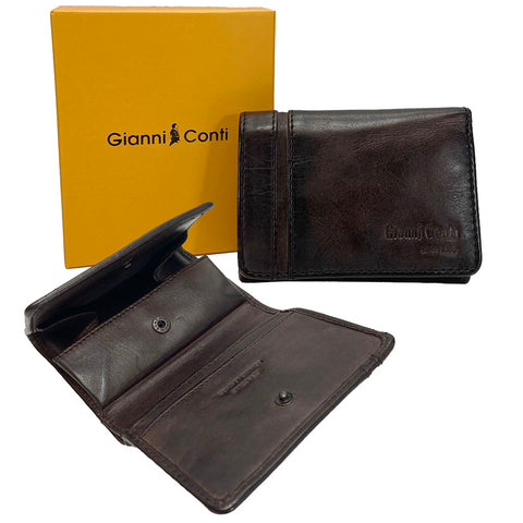 Gianni Conti Leather Tray Purse Wallet - Style: 4068101 - Brown