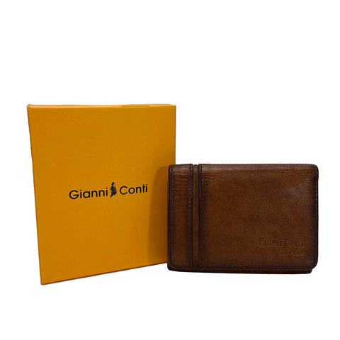 Gianni Conti Leather Tray Purse Wallet - Style: 4068101 - Tan