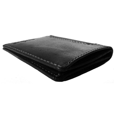 Gianni Conti Small Leather Shirt Wallet / Card Holder - Black - Style: 4117387