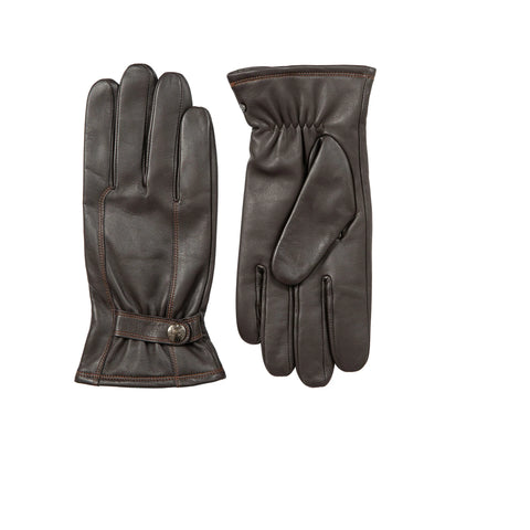 Dents Haworth Men's Brown Leather Touch Screen Gloves - Style: 5-9315