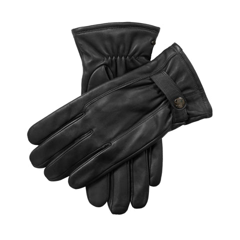 Dents Haworth Men's Black Leather Touch Screen Gloves - Style: 5-9315