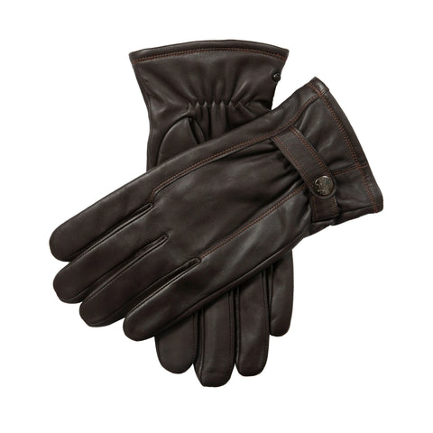 Dents Haworth Men's Brown Leather Touch Screen Gloves - Style: 5-9315