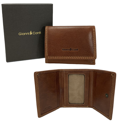 Gianni Conti Leather Shirt Wallet - Style: 917229 - Tan