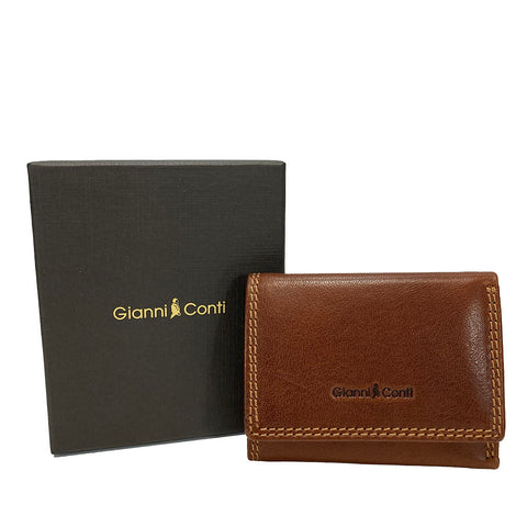 Gianni Conti Leather Shirt Wallet - Style: 917229 - Tan