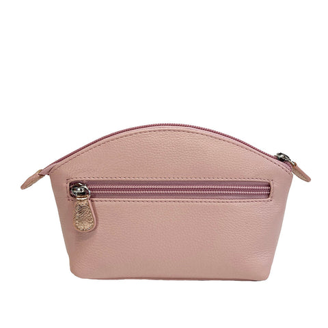 ili New York Leather Cosmetic Pouch - Style: 6481 - Blush Rose Gold