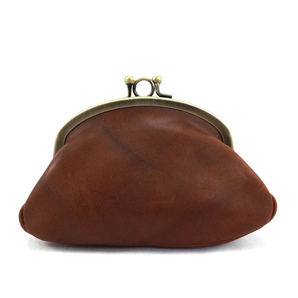 Women's coin purse in calf leather color black – Il Bisonte
